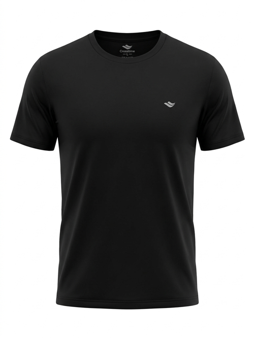 5036 0 Yaka Siyah Erkek Tshirt