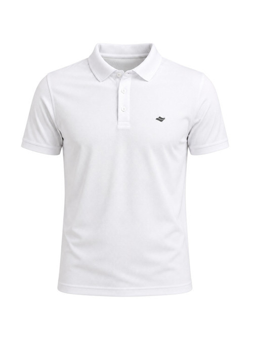 Battal Waffle Polo Yaka Tshirt Beyaz Erkek Polo Tshirt