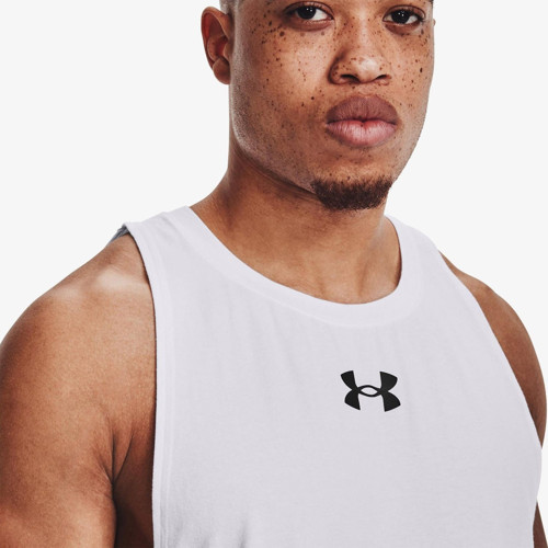UA BASELINE COTTON TANK BEYAZ Erkek Atlet