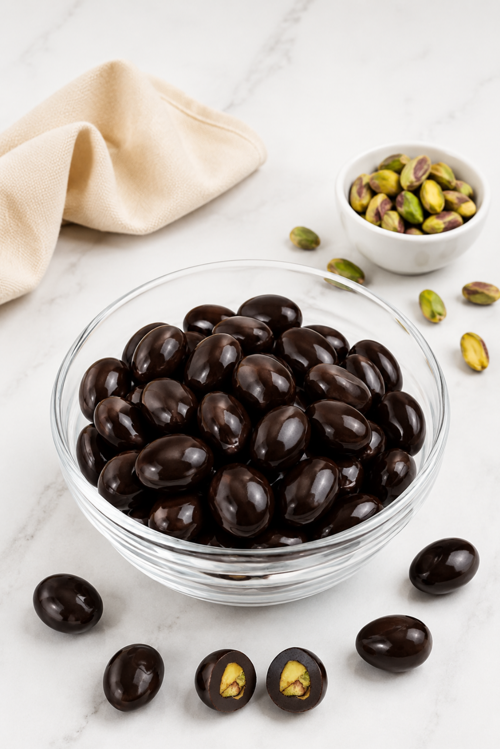 Bitter Çikolatalı Antep Fıstığı Draje 100 g