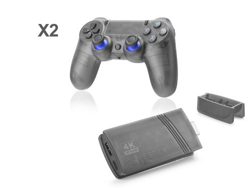 Mını Oyun Stick Hdmı Çift Gamepad Seti 64 Gb Hafıza Kartlı 2.4G Siyah Gs5