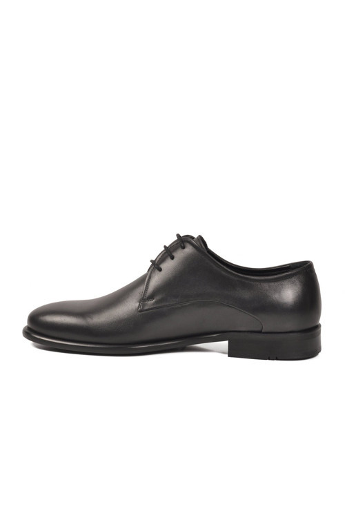 Siyah Hakiki Deri Bağcıklı Erkek Klasik Ayakkabı 3265
