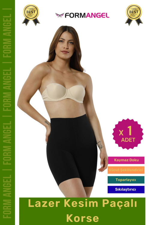 #Korse Lazer Kesim İz Göstermeyen Kaymaz Toparlayıcı Sıkılaştırıcı Paçalı Hayalet Korse - 1 Adet