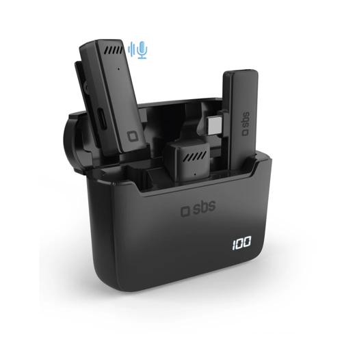 Kablosuz Yaka Mikrofonu Usb-c Şarj Kutulu Android & İphone Uyumlu Gürültü Engelleme Plug & Play