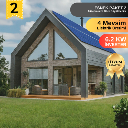 Urlasolar Plus Paket 6.2KW Tam Sinüs Akıllı İnverter Kapasite Artırılabilir Güneş Enerji Paketi