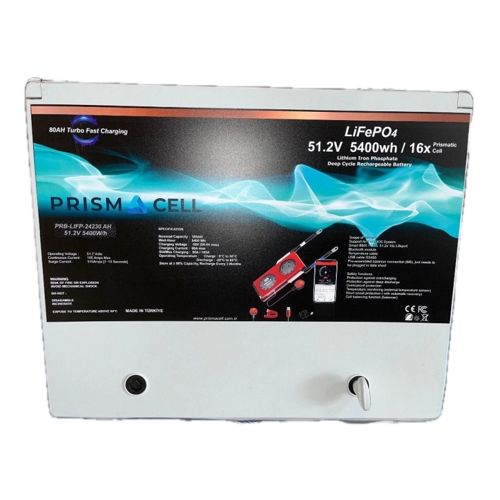 51.2 105AH 105A 105 Amper LiFePo4 Akü ABS Kasa (48V 100 Amper Lityum Batarya) Solar Akü