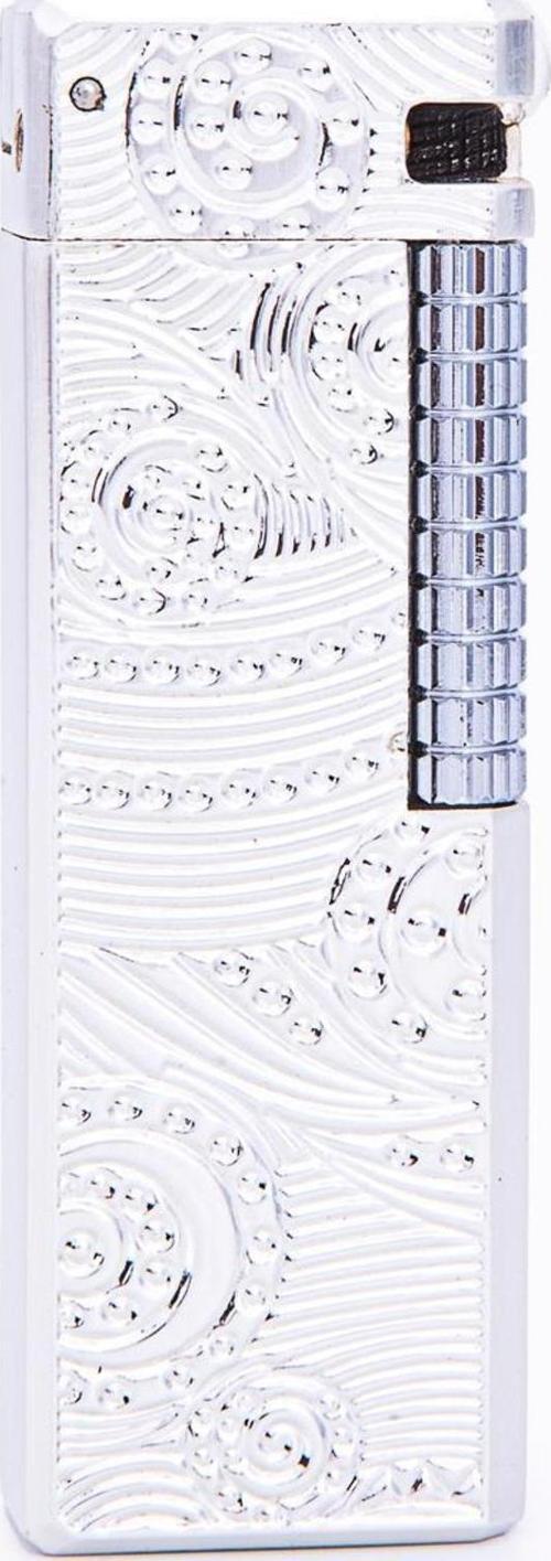 Gümüş Desenli Soft Flame Metal Çakmak