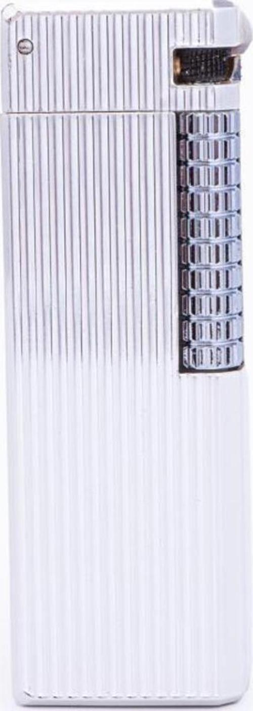 Gümüş Düz İşlemeli Soft Flame Metal Çakmak