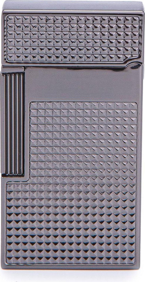 Gunmetal İşlemeli Perde Alev Metal Puro Çakmağı
