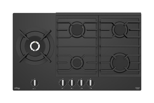 TAO9001BG Ankastre Gazlı Ocak 90 Cm Siyah Cam