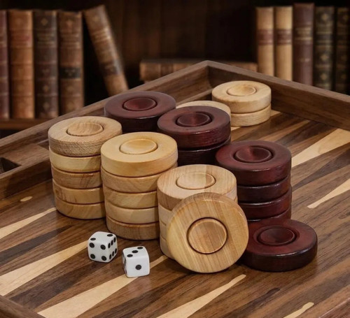 ŞİMŞİR AĞACI TAVLA PULU (28 mm)