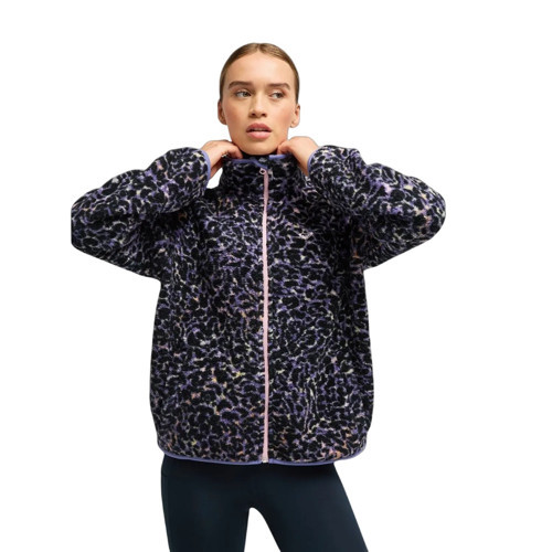Waves Of Warmth Zippered Mor-Siyah Kadın Polar