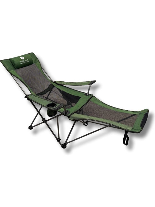 Katlanır Kamp Sandalyesi Şezlong Yeşil Unisex Kamp Sandalyesi