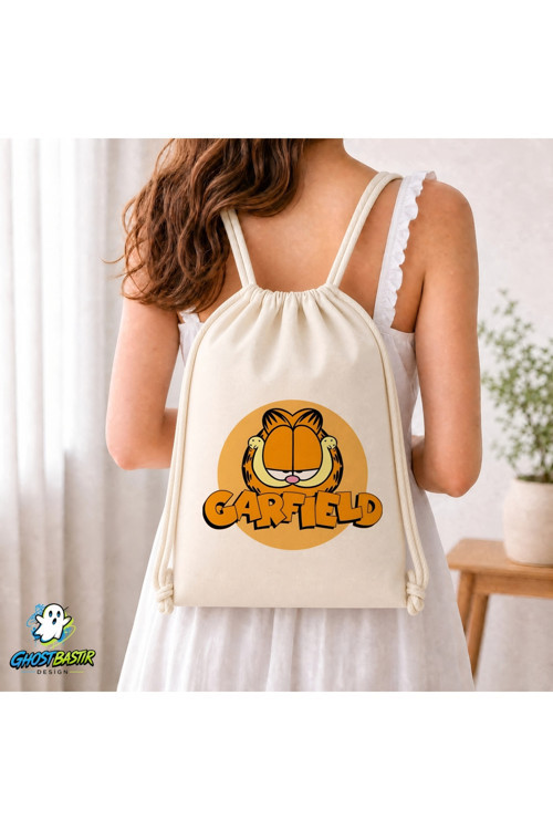 Garfield Büzgülü Keten Çanta C097