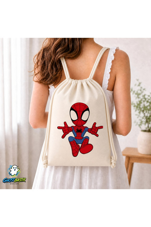 Spiderman Büzgülü Keten Çanta C286