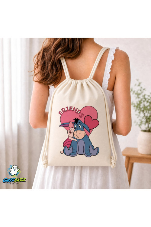 Eeyore Büzgülü Keten Çanta C090