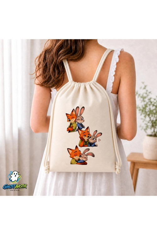 Zootopia Büzgülü Keten Çanta C372
