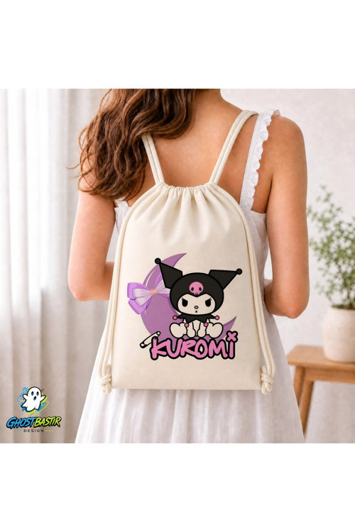 Kuromi Büzgülü Keten Çanta C166