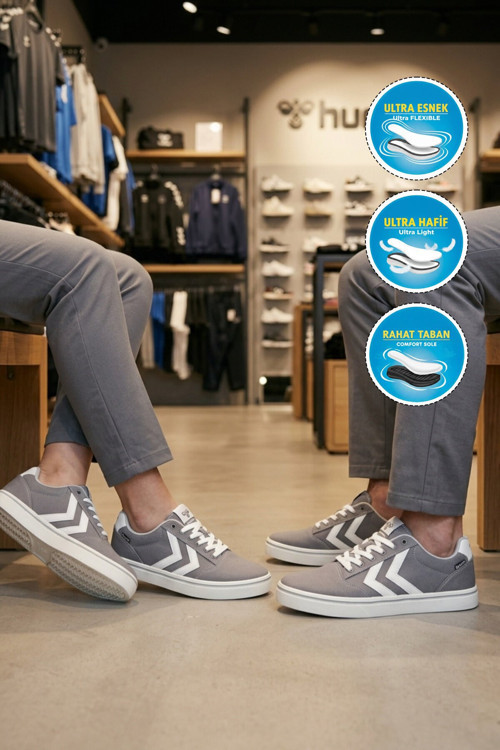 Antrasit Keten Hafif Rahat Unisex Yürüyüş ve Spor Ayakkabı Sneaker 900873 Hml Wivo II