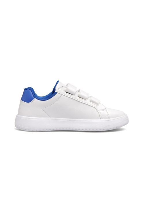 Beyaz-Mavi Cırtlı Kalın Rahat Tabanlı Unisex Çocuk Sneaker Spor Ayakkabı Hml Busan 25 Jr