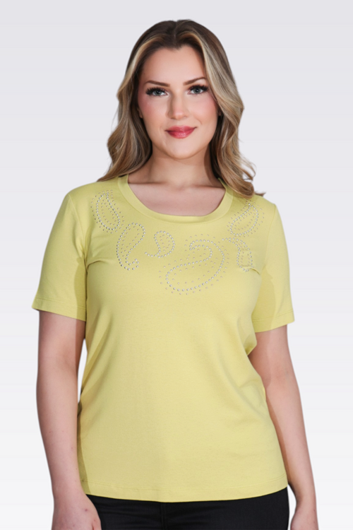 Taş Başkılı Örme Bluz 26YTS10741