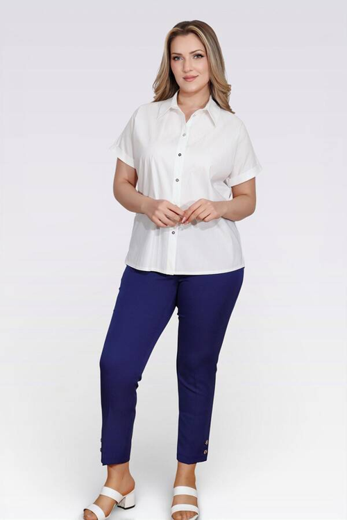 Şık Düğme Detaylı Bilek Boy Pantolon 26YTS30106
