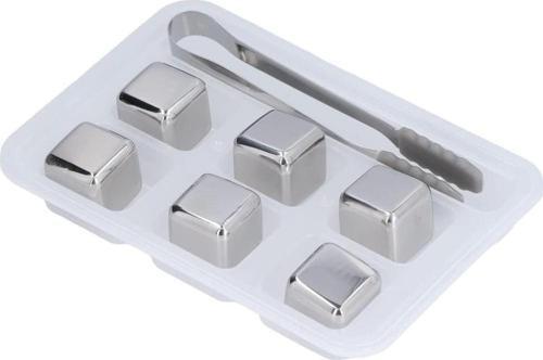 6 lı Çelik Metal Kaplama Soğutma Buz Küpü
