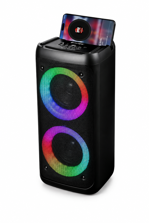 BLS-50 RGB Bluetooth Hoparlör Mikrofonlu Karaoke Taşınabilir Kablosuz Ses Sistemi