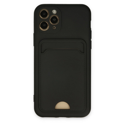Apple İphone 11 Pro Kılıf Kelvin Kartvizitli Silikon - Siyah