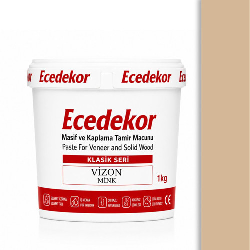 Vizon Ecedekor Ahşap Dolgu Macunu Kova (1000gr)