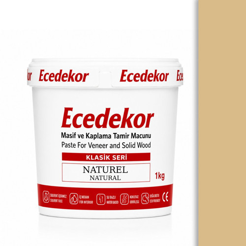 Naturel Ecedekor Ahşap Dolgu Macunu Kova (1000gr)