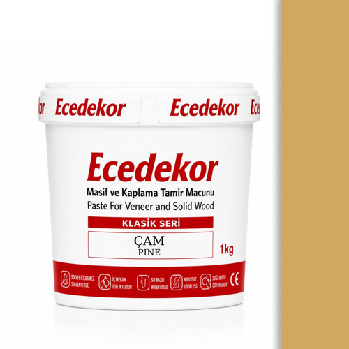 Çam Ecedekor Ahşap Dolgu Macunu Kova (1000gr)