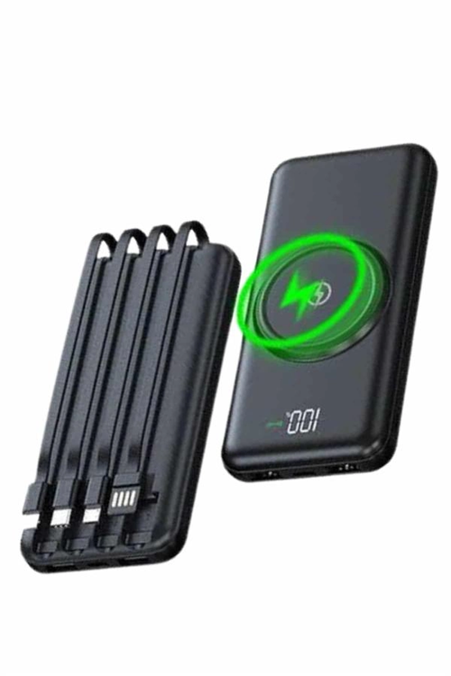 10000 Mah Led Ekranlı Dahili Kablolu Hızlı