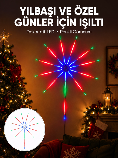 Akıllı Rgb Led Duvar Lambası Kumandalı Uygulama Kontrollü Yeni Nesil