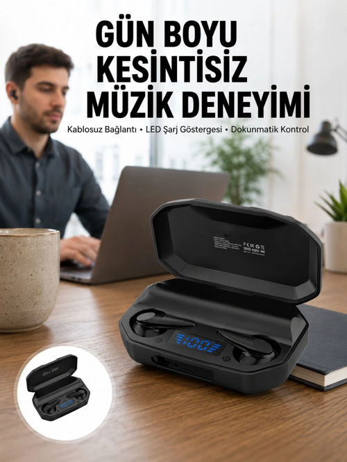 5.2 Kulakiçi Rgb Işıklı Çift Mikrofonlu Yeni Nesil