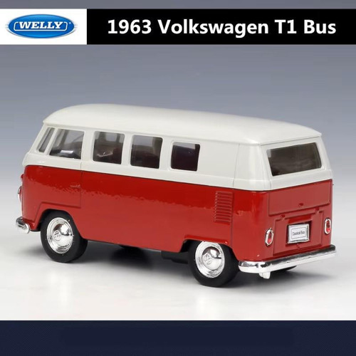 1963 Volkswagen T1 Bus (Kırmızı) 1/18 Model Araba