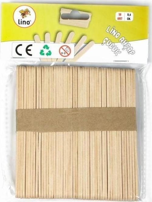 Ahşap Dondurma Çubuğu Naturel 11,4 cm 50'li