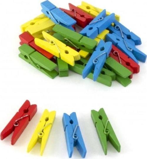 Ahşap Mandal Renkli 45 mm 25 Adet