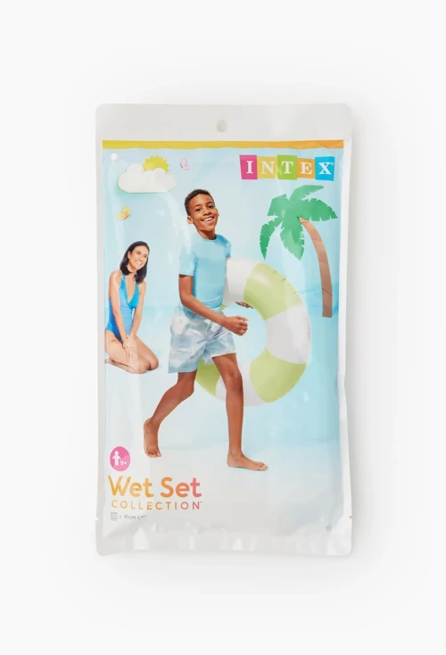 Intex Wet Set Collection 91 cm Şişme Deniz Simidi – Yeşil/beyaz Çocuk ve Yetişkin Yüzme Simidi