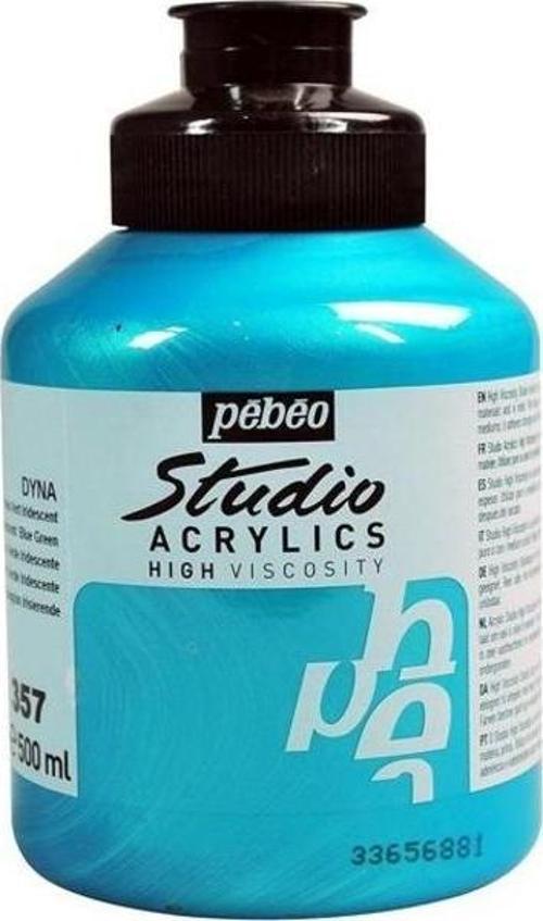Studio Akrilik Boya 500 ml 357 Iridescent Blue Green