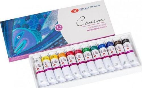 Sonnet Akrilik Boya Seti 12 Renk x 18 ml Karton Kutu