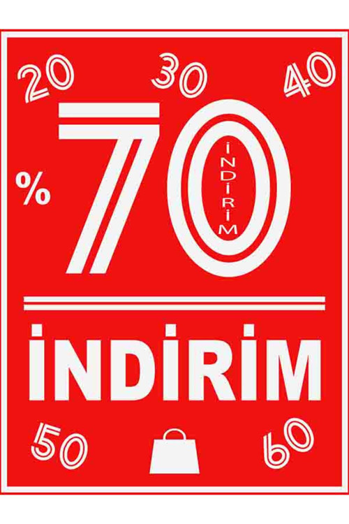 SEZON SONU İNDİRİM BRANDASI, AFİŞİ (VİNİL BRANDA) 100 X 200 CM (4 KÖŞE METAL DELİKLİ)