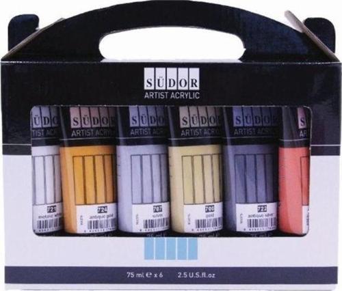 Akrilik Boya 6x75 ml Set Yaldız