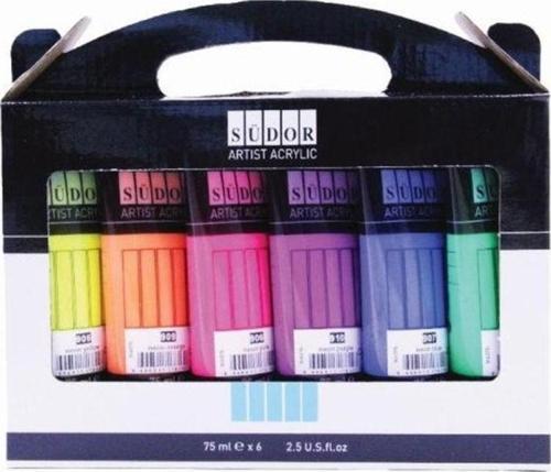 Akrilik Boya 6x75 ml Set Neon