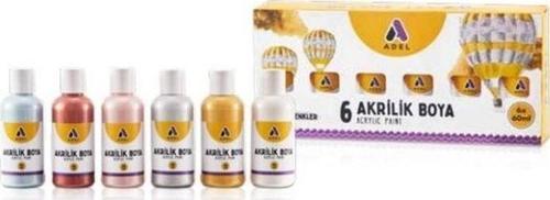 Akrilik Boya Metalik Renkler 6 Renk x 60 ml