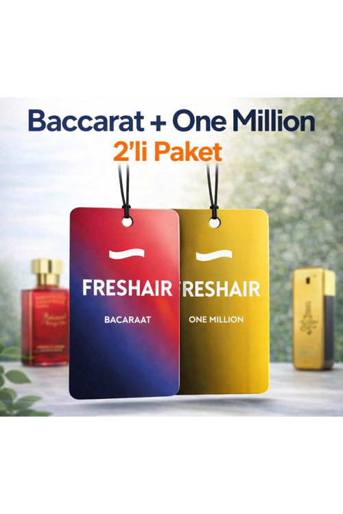 Araç Kokusu 2'li Set Baccarat & One Million Oto Asma Koku Kalıcı Araç Parfümü