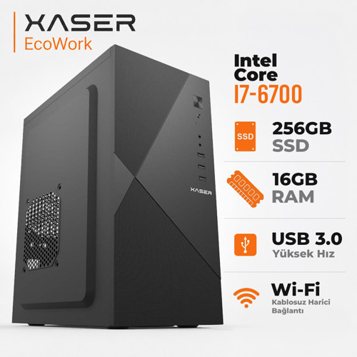 EcoWork XSR18 i7 6700 16GB Ram 256GB SSD Masaüstü Ofis Bilgisayarı