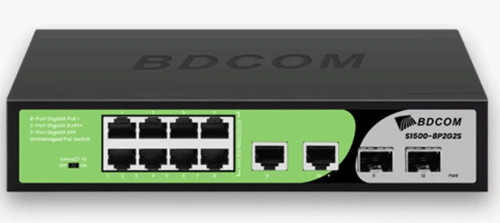 S1500-8P2G2S 12 Port GIGABIT 8xPoE 90W 2xRJ45 2xSFP Yönetilemez Switch