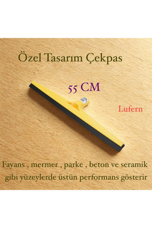 Özel Tasarım Yer Sileceği Çekpas 55 cm Ev Oto Yıkama Fabrika Depo Fayans Mermer Parke Seramik Beton
