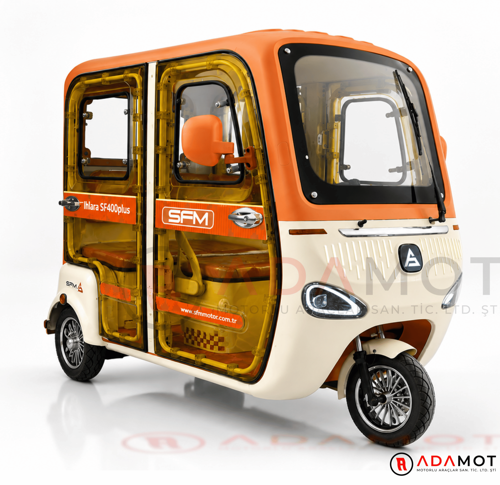 SF400 Plus Kapılı 3 Tekerlekli Elektrikli Motosiklet 1600W 30 Km/h 35-50 Km Menzil
